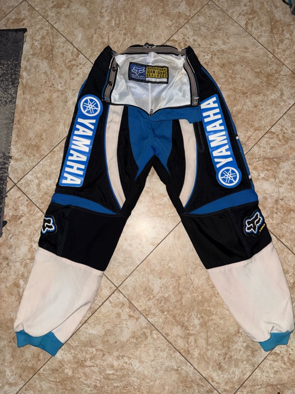 Yamaha Black, Blue & Cream Kids Motocross Joggers